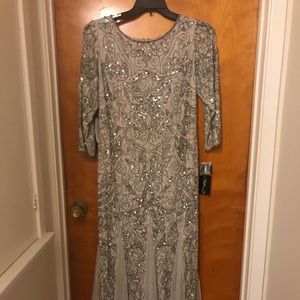NWT Sliver sequin evening gown